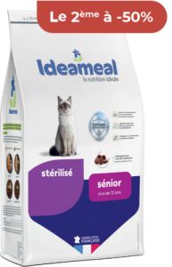 IDEAMEAL Croquettes pour chat sénior stérilisé 3kg