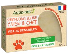 Shampoing solide peaux sensibles pour chien et chat ACTIPLANT