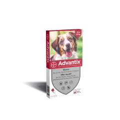 Pipettes antiparasitaires chien de moyenne taille 10 à 25 kg  ADVANTIX 