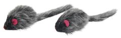 Lot de 2 souris poilues à bruissement de 6,5 cm pour chat KERBL