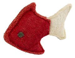 Jouet poisson végétal 14 cm en Luffa pour les chats KERBL