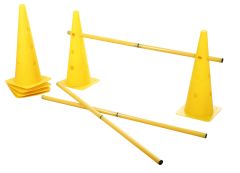 Lot de cônes et barres parcours d’obstacles Agility pour chien KERBL
