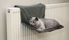 Hamac gris à suspendre au radiateur Paradies pour chat KERBL