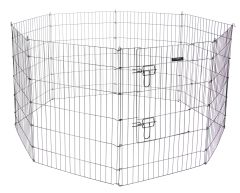 Enclos en métal grillagé pour chiots et petits animaux KERBL