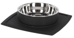 Gamelle inox avec tapis en silicone Clever pour chiens et chats KERBL