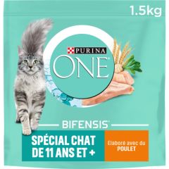 PURINA ONE Croquettes pour chat sénior 11 ans et + au poulet 1,5 kg