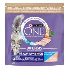 PURINA ONE Croquettes spéciales chat difficile 1,5 kg