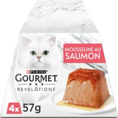 GOURMET Mousseline au saumon pour chat 4x57g