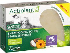 Shampoing solide peaux sensibles pour chien et chat ACTIPLANT  100 g