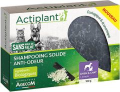 Shampoing solide anti odeur pour chien et chat ACTIPLANT  100 g