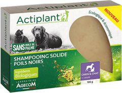 Shampoing solide poils noirs pour chien et chat ACTIPLANT 
