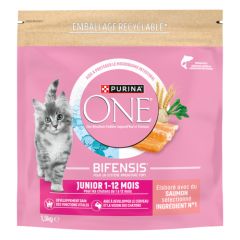 PURINA ONE Croquettes au saumon pour chaton 1,5 kg