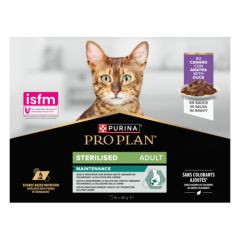 PRO PLAN Pâtée au canard en sauce maintenance pour chats stérilisés 10x85g