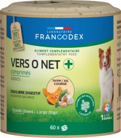 Antiparasitaire Vers O Net + pour grand chien FRANCODEX 60 comprimés