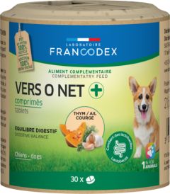 Antiparasitaire Vers O Net + pour petit chien FRANCODEX 30 comprimés