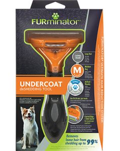 Brosse poils longs taille M pour chien FURMINATOR