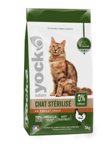 YOCK NATURE Croquettes sans céréales Chat stérilisé au poulet frais