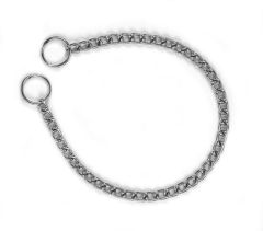 Collier chaine étrangleur pour chien petites mailles rondes KERBL