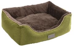 Panier corbeille gris et vert Samuel pour chat ou petit chien KERBL