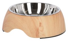 Gamelle en inox et mélamine antidérapante Wood pour animaux KERBL