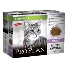 PURINA PRO PLAN Sterilised 7+ en mousse pour chat senior