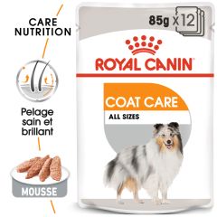 ROYAL CANIN Coat Care. 12x85 g. Pâtée en mousse pour chiens