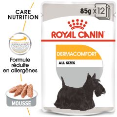 ROYAL CANIN Dermacomfort Mousse. 12x85 g. Mousse pour chien sensible