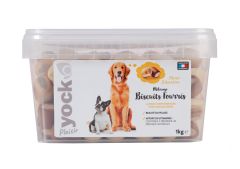 YOCK PLAISIR Friandises Mix Biscuits Fourrés pour tous les chiens 1 kg