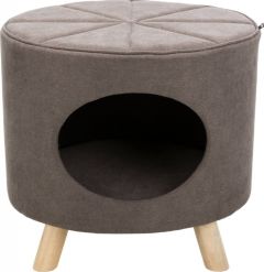 Abri Marci avec pieds en bois taupe pour chien et chat TRIXIE 50 × 47 × 38 cm 