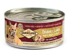 CARNILOVE Pâtée pour chat adulte poulet et agneau