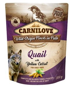 CARNILOVE Pâtée pour chien adulte caille et carottes jaunes