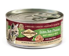 CARNILOVE Pâtée pour chat adulte poulet canard et faisan