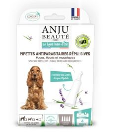 Pipette Insectifuge x4 pour chien de 10 à 20 kg  ANJU BEAUTE