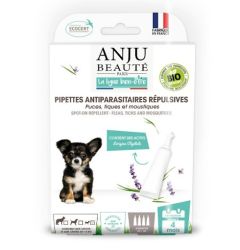 Pipette Insectifuge x4 pour chiot et petit Chien moins de 5 kg ANJU BEAUTE