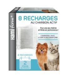 8 Charbons recharge Bar à eau pour chien et chat HAMI FORM