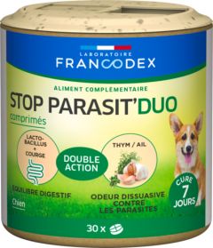 Antiparasitaire Stop parasit' duo pour petit chien FRANCODEX 30 comprimés