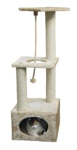 Arbre à chat beige et jouet suspendu Platin Pro KERBL