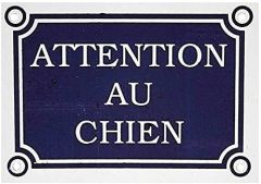 Plaque Attention Au Chien ZOLUX