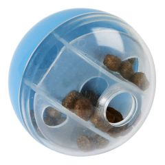 Balle à friandises bleue et transparente de 5 cm pour chat KERBL