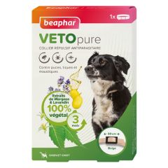 VETOPURE collier répulsif antiparasitaire pour chien et chiot  BEAPHAR