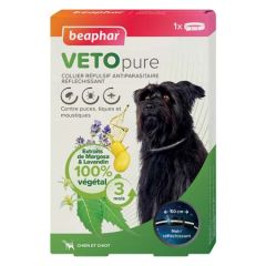 VETOPURE collier répulsif antiparasitaire réfléchissant pour chien et chiot  BEAPHAR