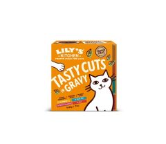LILY'S KITCHEN Bouchées en sauce Tasty Cuts pour chat 4 saveurs 