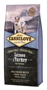 CARNILOVE Puppies Saumon et Dinde croquettes sans céréales chiot  -1 an