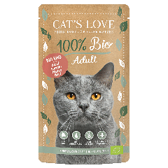 CAT'S LOVE Pâtée BIO Boeuf pour chat 100 g