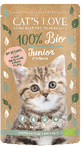 CAT'S LOVE Pâtée BIO Volaille pour chaton 100 g