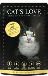 CAT'S LOVE Pâtée pour chat ADULT au Poulet Pur 