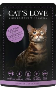 CAT'S LOVE Pâtée Saumon & Poulet pour chat 85 g 