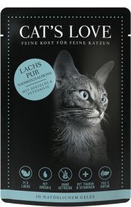 Pâtée sans céréales au Saumon Pur pour chat  CAT'S LOVE 85 g 