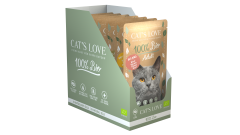Multipack de Pâtées BIO et sans céréales pour chat  CAT'S LOVE 6 x 100 g