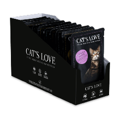  Multipack de pâtées sans céréales différentes variétés pour chat  CAT'S LOVE 12 x 85g
